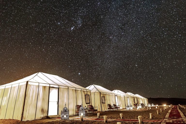 starry sky desert camp