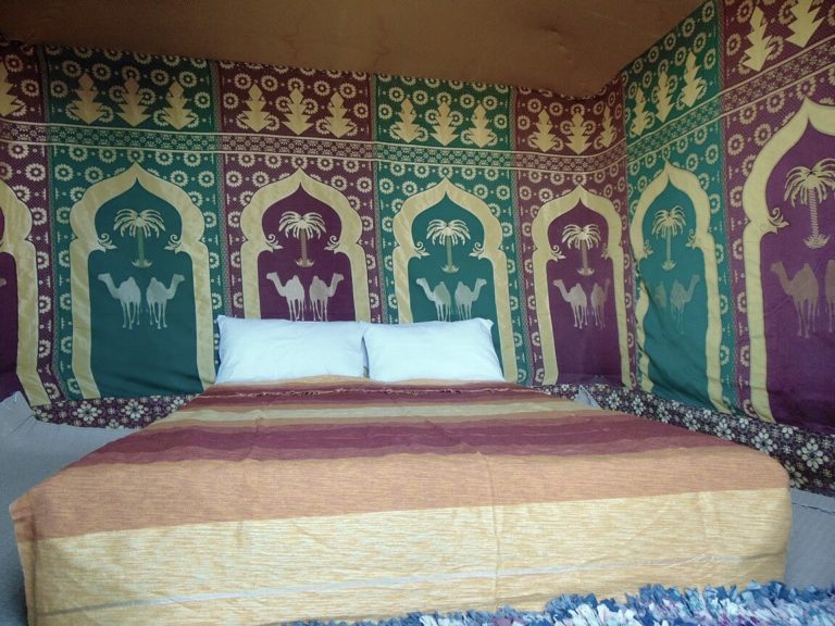 Quadruple standard tent for families at Mouhou Desert Camp