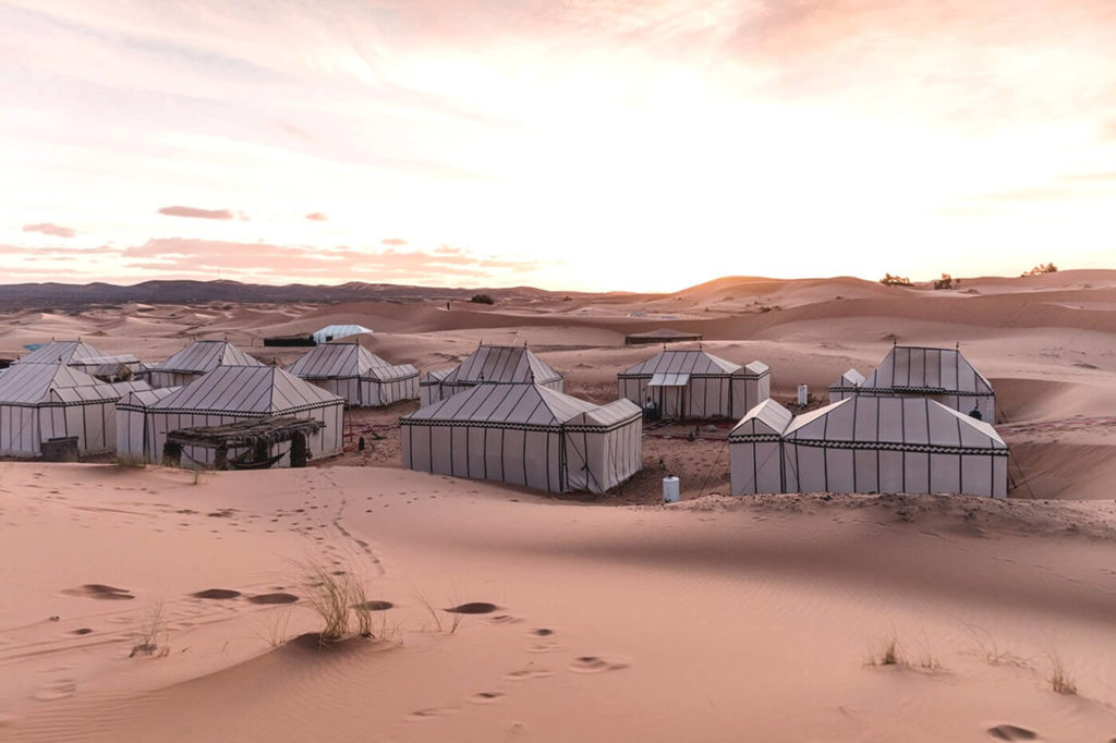 3 Days around Merzouga: Nomads, Ouzina Mountains & Wild Desert - Mouhou Desert Camp sunrise in sahara desert