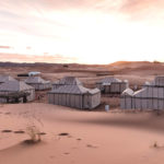 sunrise in sahara desert
